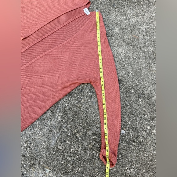 Beccel Coral Waffle Knit Open Front Cardigan - Size S/M - Picture 8 of 8